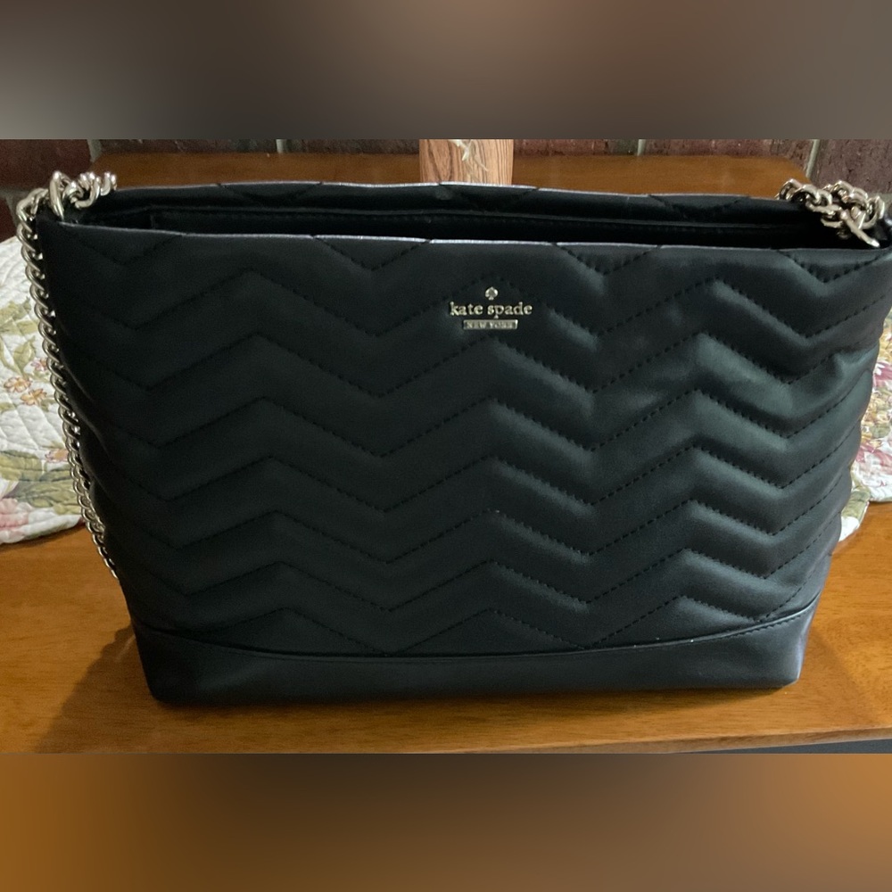 Kate Spade Black Quilted Leather Shoulder Bag